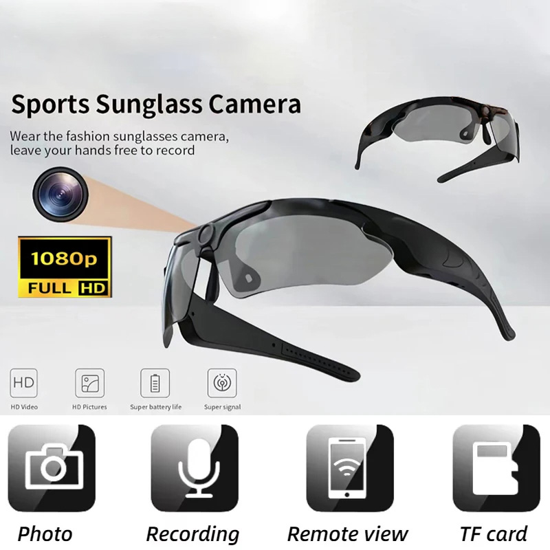 Outdoor Sport Camera - 1080P HDカメラスマートグラスミニカメラ屋外自転車バイクDVRビデオ監視ポータブルレコーダーグラス