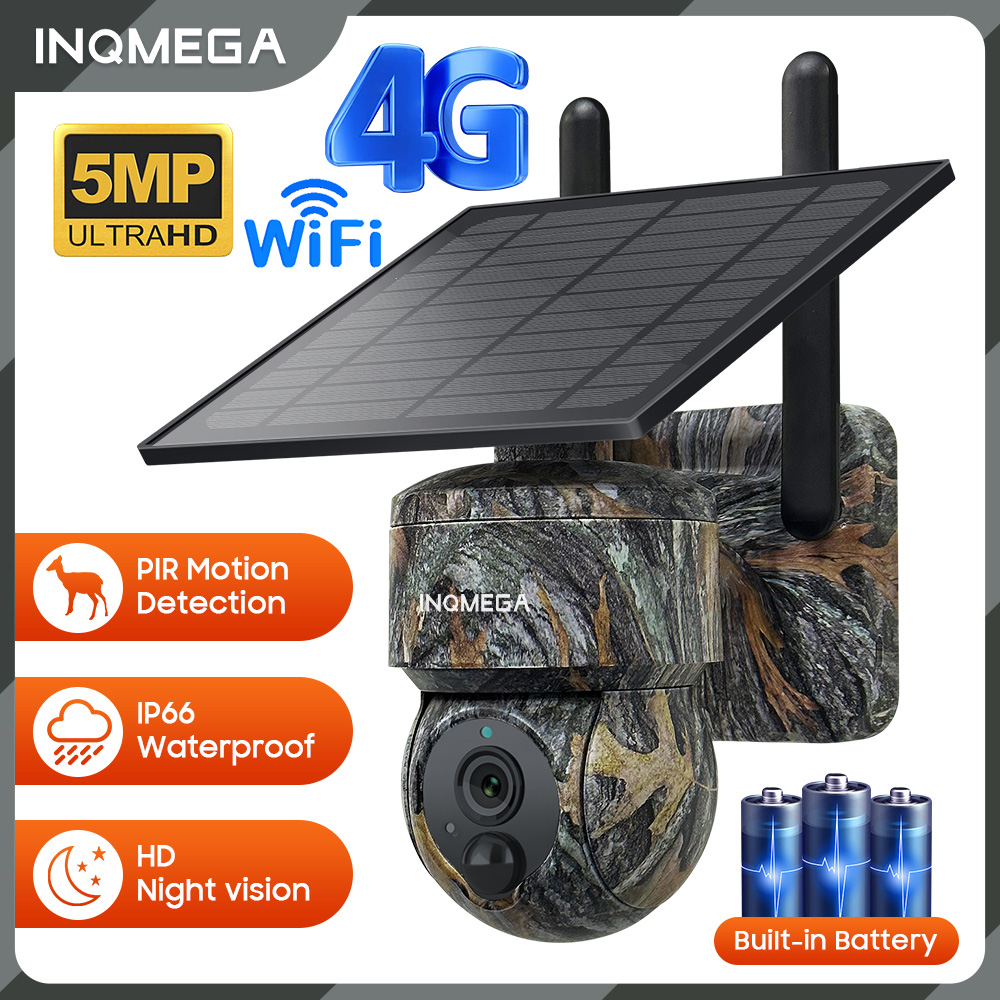 Outdoor Sport Camera - Inqmega-ソーラーセキュリティカメラ,ワイヤレスセキュリティデバイス,屋外モニター,暗視,カラーカメラ,pir検出カメラ,4g,wifi,5mp
