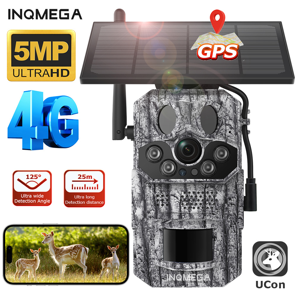 Outdoor Sport Camera - INQMEGA4G 2K 5MP PIR モーション起動トリガー時間ナイトビジョン IP66