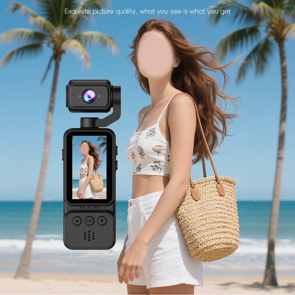 Outdoor Sport Camera - ハンディ型Vlog撮影機 4K WiFi HD ポケットカメラ 胸装着型