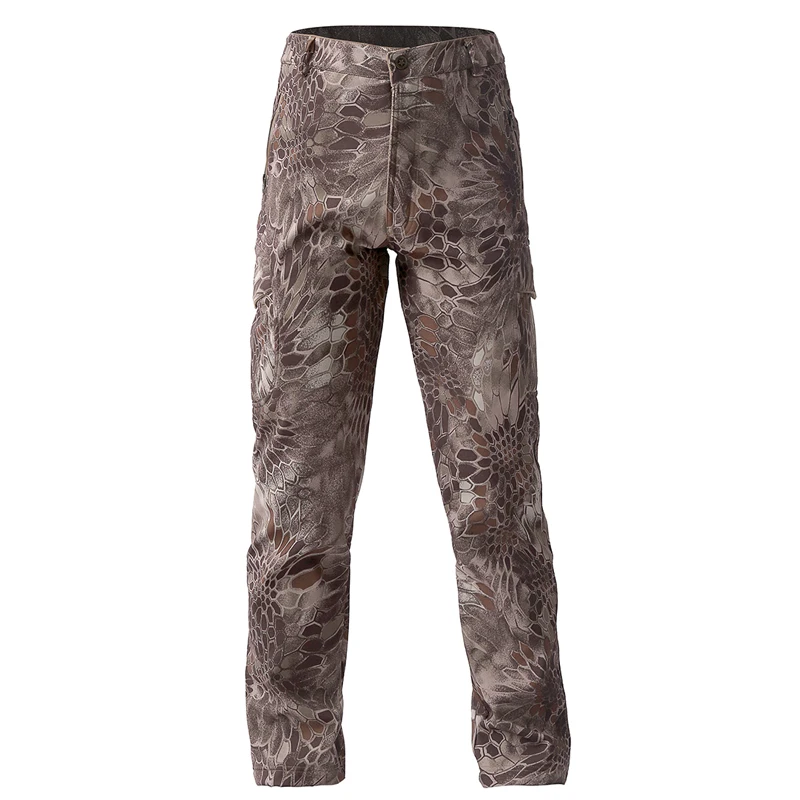 Outdoor Sport Waterproof Pants - 迷彩狩猟サメ皮ソフトシェル戦術迷彩パンツ男性冬防水暖かいフリーススポーツアウトドアパンツ