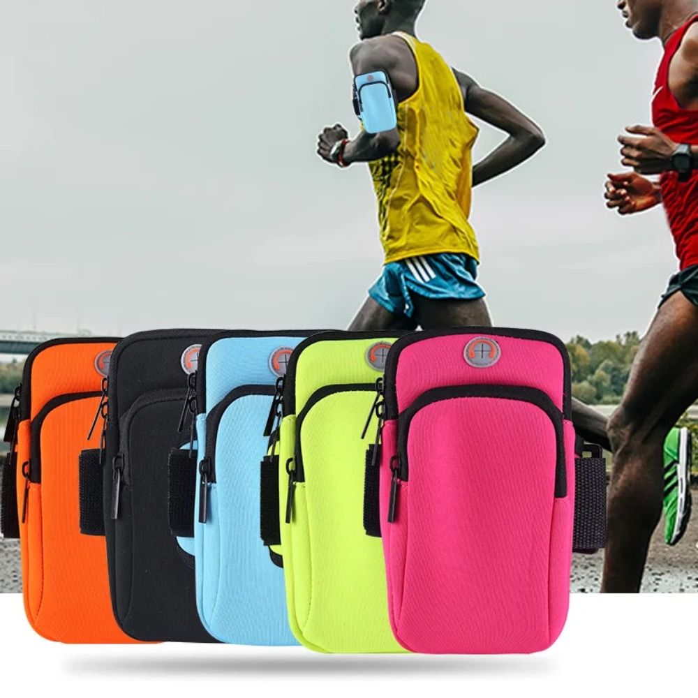 Outdoor Sport Bag - 耐久性のあるネオプレンスポーツアームバンド電話ケース通気性メッシュ防水アームバッグブラックブルーグリーンランニングアクセサリーユニバーサル