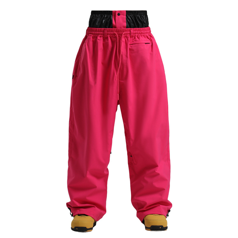Outdoor Sport Waterproof Pants - 2025 新防風男性固体女性スキーパンツ防水だぶだぶルーズフード付きスキーストライド屋外スポーツ大人通気性ズボン