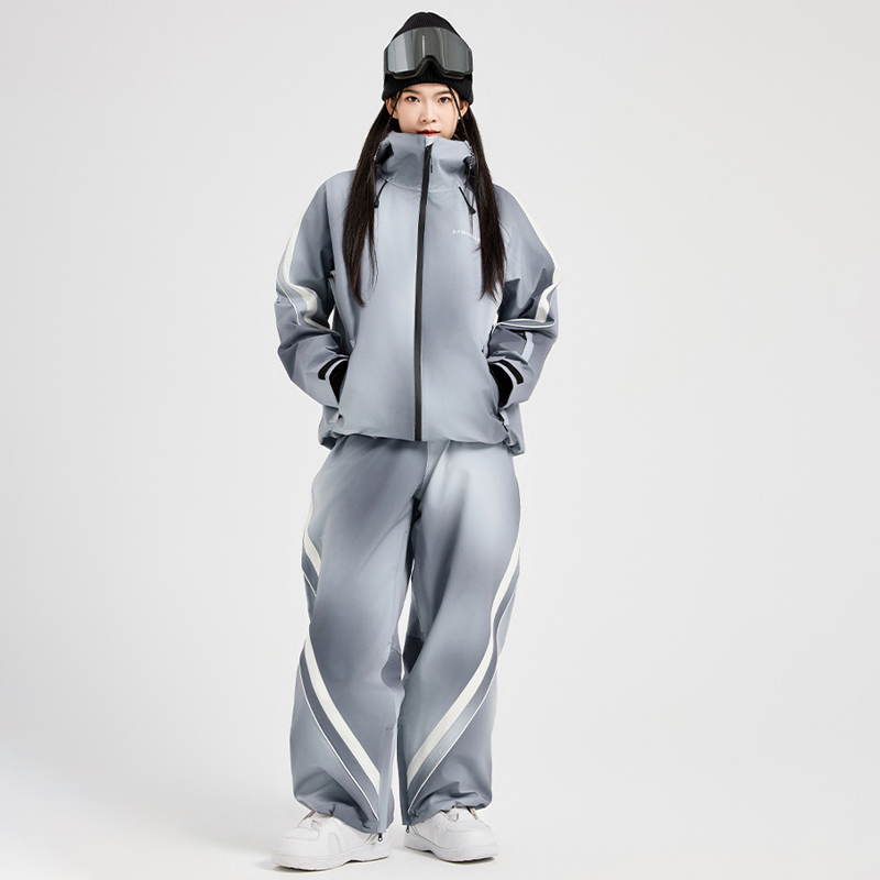 Outdoor Sport Waterproof Pants - 冬防水フード付きジャケットパンツ女性雪スーツ屋外スポーツマウンテンマンスキーセット防風アルパインスノーボード服