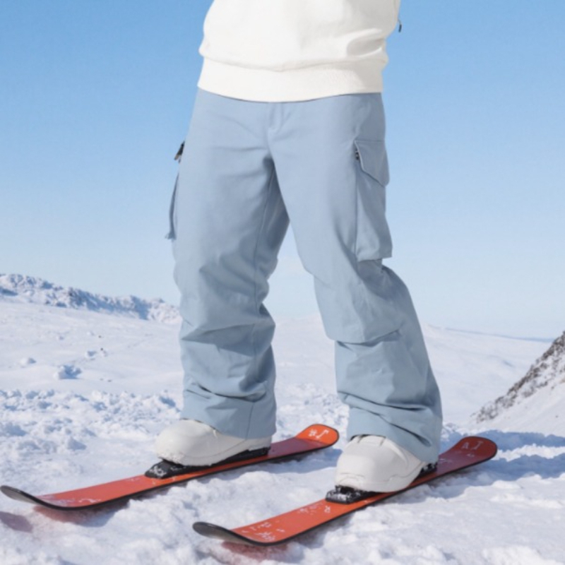 Outdoor Sport Waterproof Pants - 新しい男性スキーパンツ固体スポーツ暖かい防風通気性屋外スキーパンツポケット防水雪女性大人スノーボードパンツ