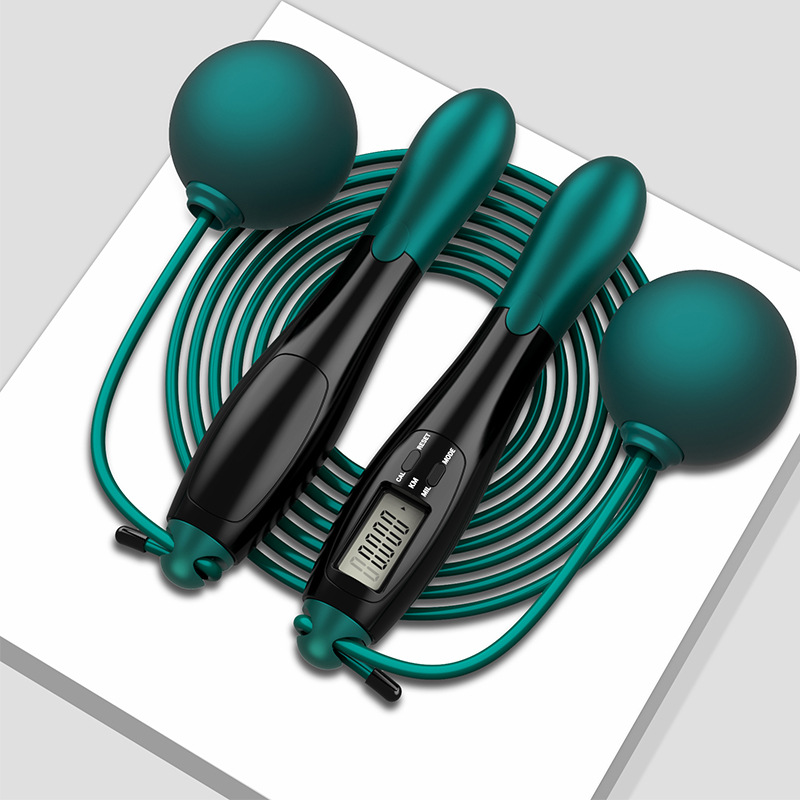 Speed Skipping Rope - 調整可能なデジタルカウント付きスチールケーブルジャンプロープ、フィットネスワークアウトスピードスキッピングロープ、大人子供向けホームジムトレーニング用