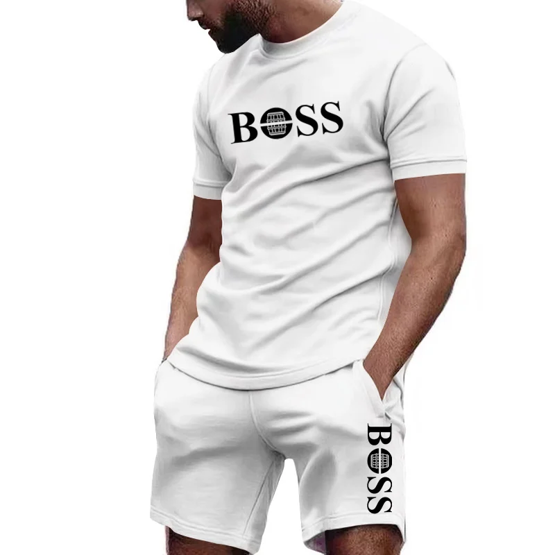 Outdoor Sport Leisure - メンズツーピーススポーツウェア半袖Tシャツ＆パンツセット ランニング＆フィットネスウェア 2026夏 大特価