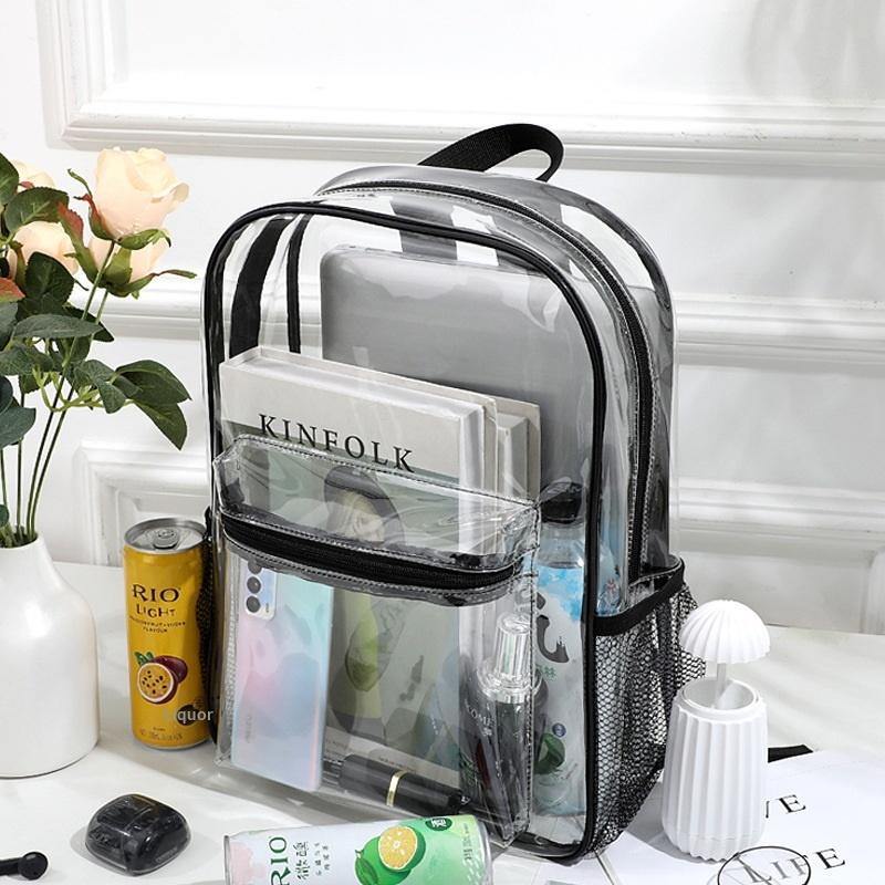 Outdoor Sport Bag - 透明 PVC アウトドアスポーツフィットネスナップサックカジュアル旅行可視バックパック大容量防水ショルダーバッグ