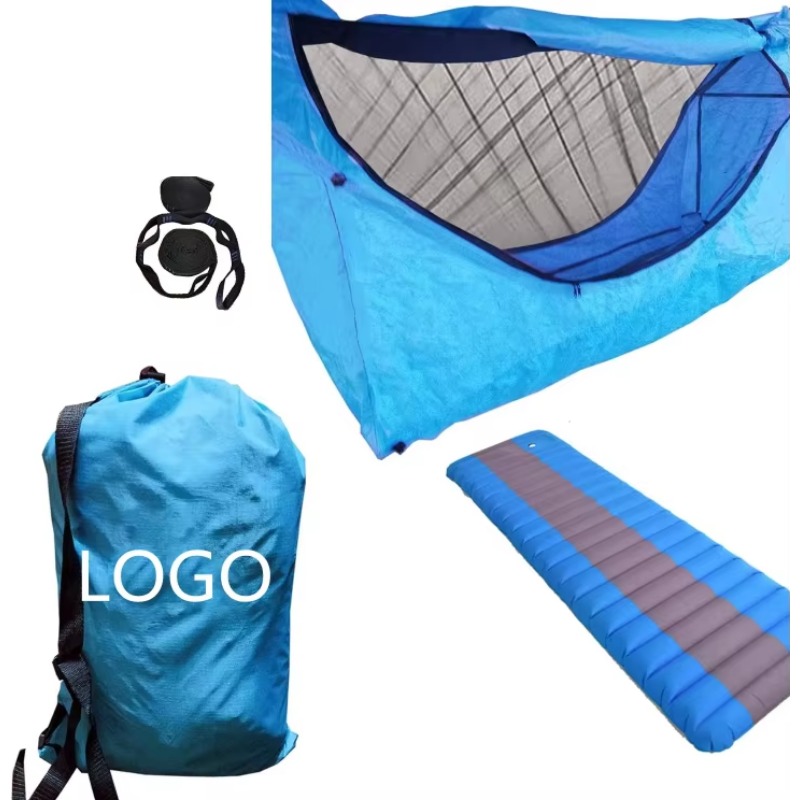Outdoor Sports Net - 新製品 新デザイン 便利なアウトドアスポーツ用折りたたみナイロンハンモック（蚊帳と寝具付き）