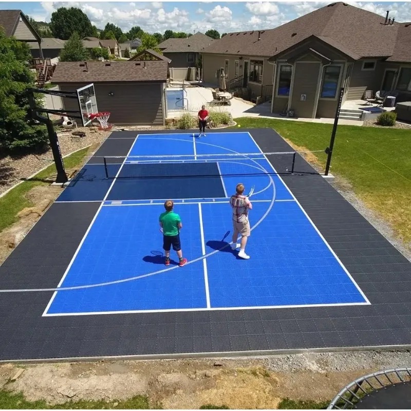 Outdoor Sport Floor Tiles - 滑り止めボールコートフローリングタイルポータブル屋内および屋外プラスチック、バスケットボールスポーツフロアマット、長さ保証