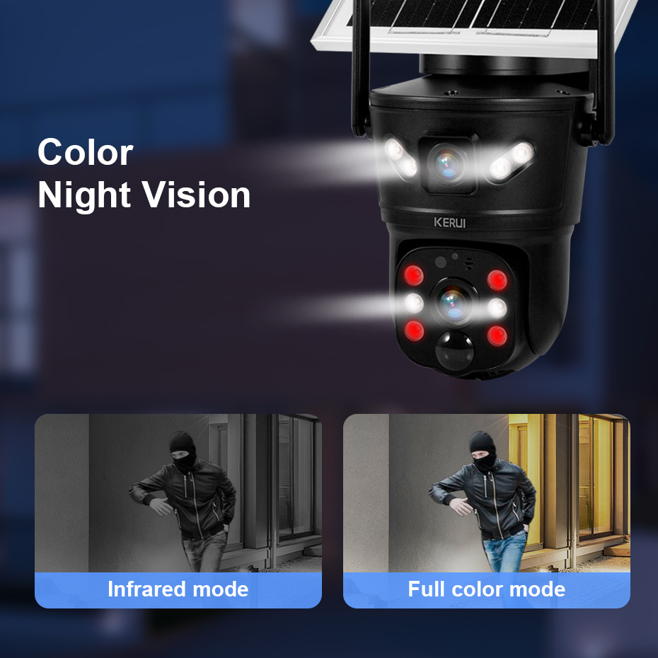 KERUI 6MP 4G SIM WiFiソーラーカメラ デ - Outdoor Sport Camera のレビューと価格