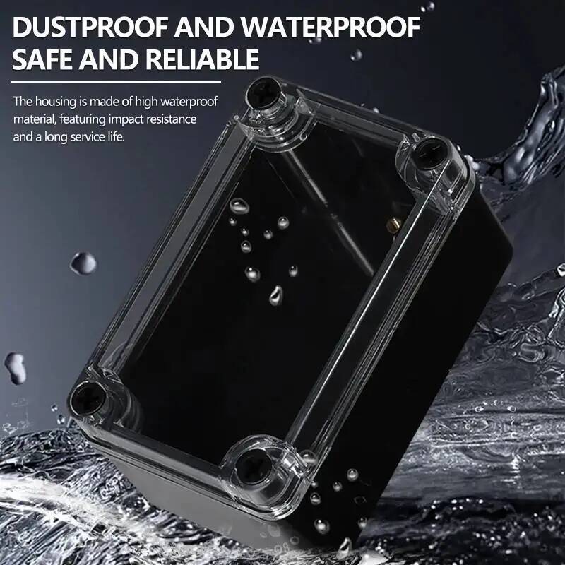 2 個透明カバー防水ジャンクションボックス黒プラスチック端子 - Outdoor Sport Camera のレビューと価格