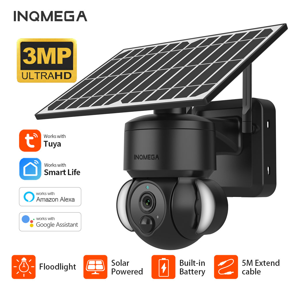 Inqmega-ワイヤレスソーラーカメラ,3mp,屋外用,ワ - Outdoor Sport Camera のレビューと価格