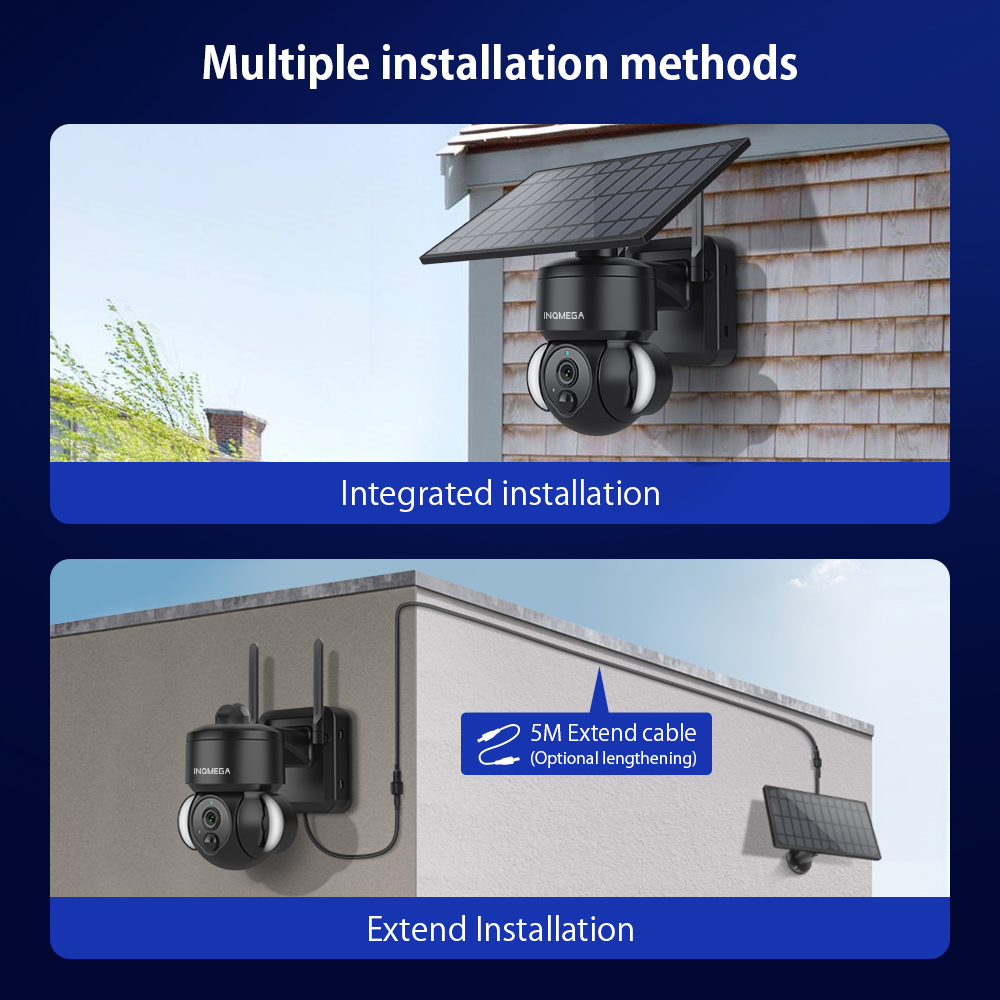 Inqmega-ワイヤレスソーラーカメラ,3mp,屋外用,ワ - Outdoor Sport Camera のレビューと価格