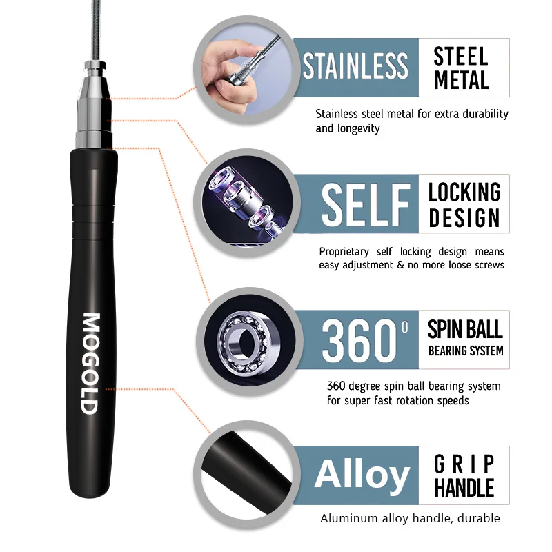 クロスフィットスピードジャンプロープエクササイズプロフェッシ - Speed Skipping Rope のレビューと価格
