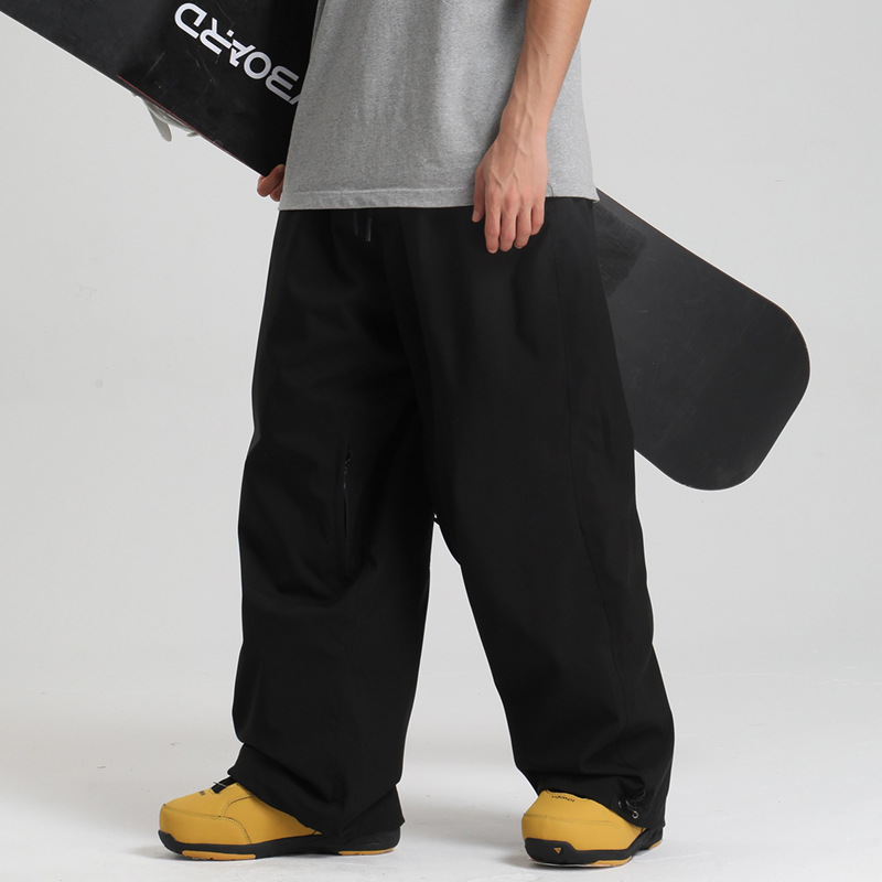 2025 新防風男性固体女性スキーパンツ防水だぶだぶルーズフ - Outdoor Sport Waterproof Pants のレビューと価格