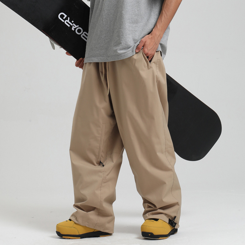2025 新防風男性固体女性スキーパンツ防水だぶだぶルーズフ - Outdoor Sport Waterproof Pants のレビューと価格