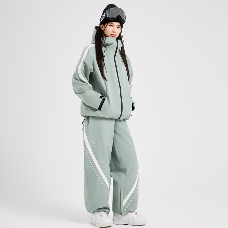 冬防水フード付きジャケットパンツ女性雪スーツ屋外スポーツマウ - Outdoor Sport Waterproof Pants のレビューと価格
