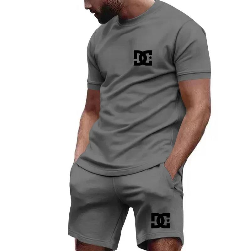夏の新作メンズ半袖Tシャツと通気性のあるショートパンツのツー - Outdoor Sport Leisure のレビューと価格
