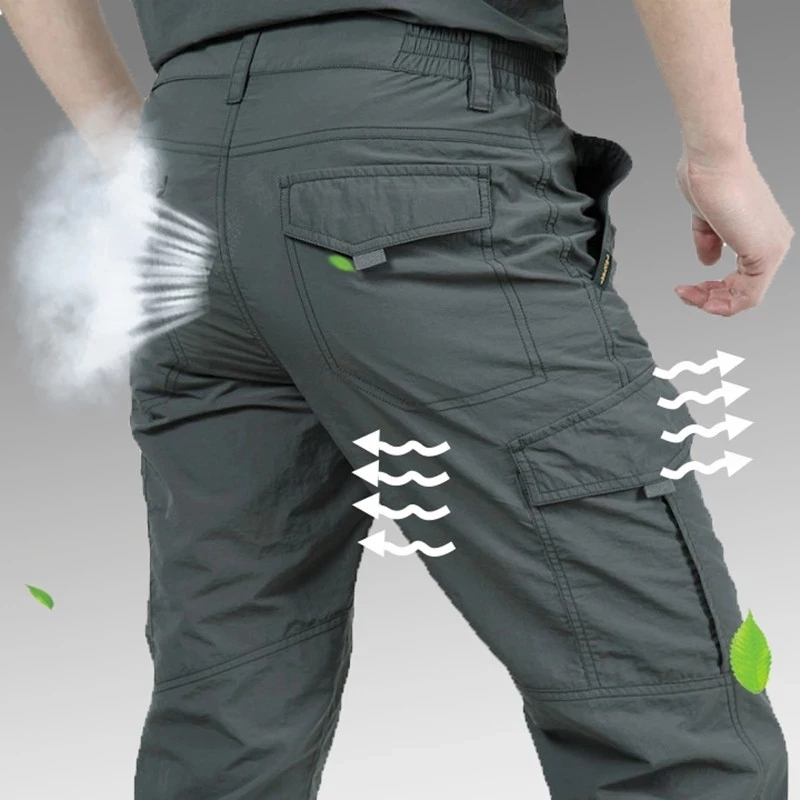春夏屋外速乾ハイキングパンツ男性登山釣りズボン軍トレッキング - Outdoor Sport Waterproof Pants のレビューと価格