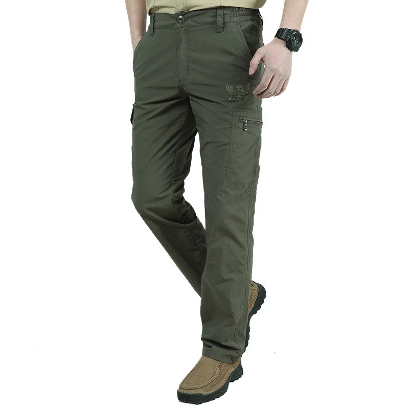 春夏屋外速乾ハイキングパンツ男性登山釣りズボン軍トレッキング - Outdoor Sport Waterproof Pants のレビューと価格